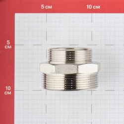 Ниппель переходной Valtec (VTr.580.N.0908) 2 НР(ш) х 1 1/2 НР(ш) латунный