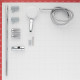 Душевой комплект GROHE Tempesta New 27853001 со стойкой 600 мм душевой лейкой D100 мм 1F и шлангом 1750 мм