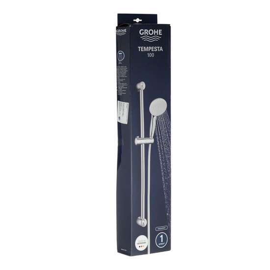 Душевой комплект GROHE Tempesta New 27853001 со стойкой 600 мм душевой лейкой D100 мм 1F и шлангом 1750 мм