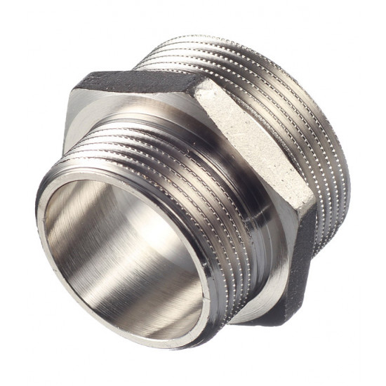 Ниппель переходной Stout (SFT-0004-112114) 1 1/2 НР(ш) х 1 1/4 НР(ш) латунный