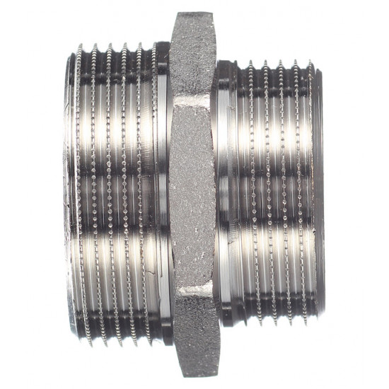 Ниппель переходной Stout (SFT-0004-112114) 1 1/2 НР(ш) х 1 1/4 НР(ш) латунный