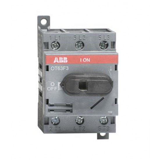 Рубильник ABB OT63F3 (1SCA105332R1001) 3P 63А 690 В на DIN-рейку/монтажную плату