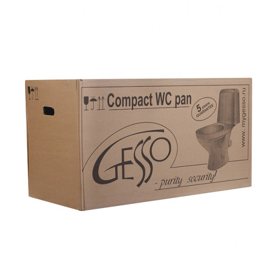 Унитаз-компакт GESSO Home de luxe W102 с косым выпуском c сиденьем пластик