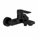 Смеситель для ванны и душа Cersanit BRASCO BLACK 63108 с коротким изливом однорычажный без лейки черный