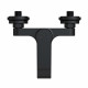 Смеситель для ванны и душа Cersanit BRASCO BLACK 63108 с коротким изливом однорычажный без лейки черный