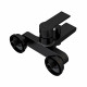 Смеситель для ванны и душа Cersanit BRASCO BLACK 63108 с коротким изливом однорычажный без лейки черный
