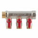 Коллектор Stout (SMB 6200 341203) 3/4 ВР(г) х 3 выхода 1/2 НР(ш) х 3/4 НР(ш) с шаровыми кранами