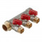 Коллектор Stout (SMB 6200 341203) 3/4 ВР(г) х 3 выхода 1/2 НР(ш) х 3/4 НР(ш) с шаровыми кранами