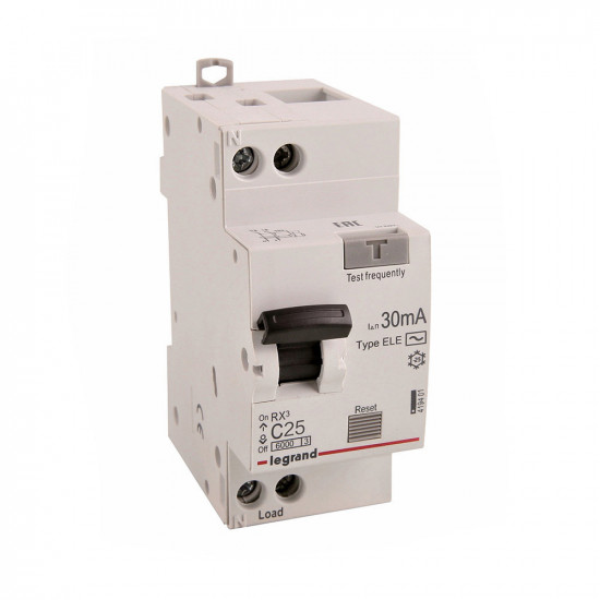 Автомат дифференциальный Legrand RX3 (419401) 25А 30 мА 1P+N тип AC 6 кА
