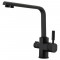 Смеситель для кухонной мойки под фильтр однорычажный  боковой  Kaiser Decor 40144-2 Black Marble