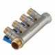 Коллектор Stout (SMB 6201 341204) 3/4 ВР(г) х 4 выхода 1/2 НР(ш) х 3/4 НР(ш) с шаровыми кранами