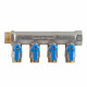 Коллектор Stout (SMB 6201 341204) 3/4 ВР(г) х 4 выхода 1/2 НР(ш) х 3/4 НР(ш) с шаровыми кранами