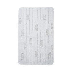 Коврик для ванной белый 50х80 см Fora Bricks white (FOR-PP-BRK50-80W)