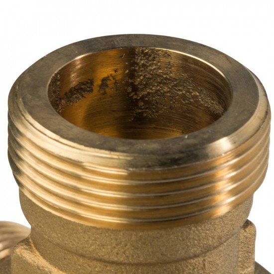 Клапан термостатический Stout (SVM-0030-325504) 1 1/4 НР(ш) х 1 1/4 НР(ш) х 1 1/4 НР(ш) для твердотопливных котлов 55 °С