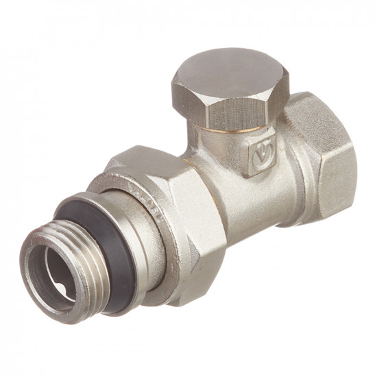 Клапан (вентиль) запорный прямой VALTEC (VT.020.NR.04) 1/2 НР(ш) х 1/2 ВР(г) для радиатора с дополнительным уплотнением