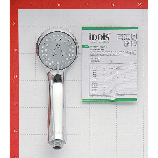 Лейка для душа IDDIS A11031 d80 мм 3F без шланга
