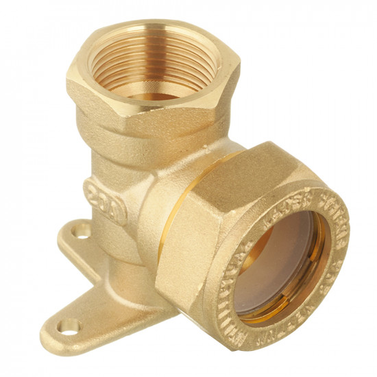 Угол Stahlman IWS EasyFix 20 мм х 3/4 ВР(г) для гофрированных труб с креплением