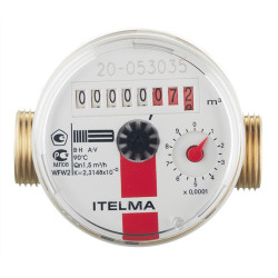 Счетчик для горячей воды Itelma WFW20 DN15 80 мм без сгонов