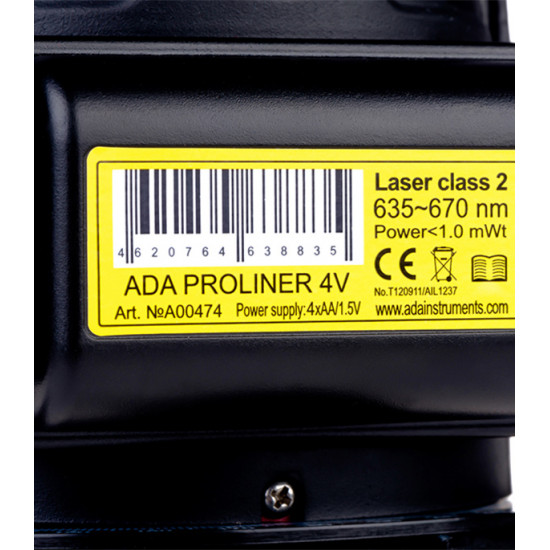 Уровень лазерный ADA PROLiner 4V (А00474)