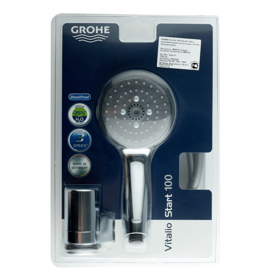 Душевой комплект GROHE Vitalio Start 100 26182000 с душевой лейкой D100 мм 3F держателем и шлангом 1750 мм