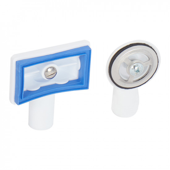 Сифон для двойной мойки VIRPLAST by WIRQUIN 30987088 3 1/2"х40 с нержавеющей чашкой D114 мм с отводом с переливом