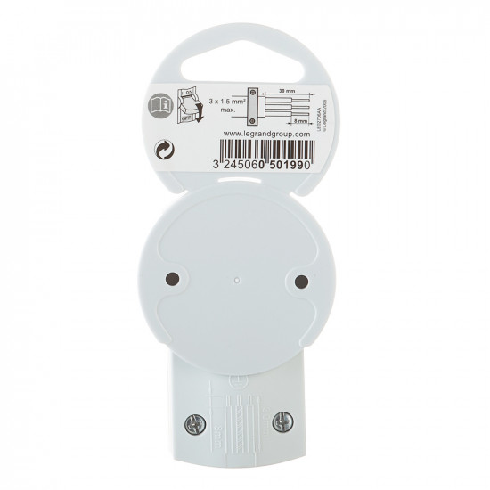 Розетка бытовая Legrand Helium (50199) с заземлением 16 А 230 В IP20 кронштейн для крепления к стене белая