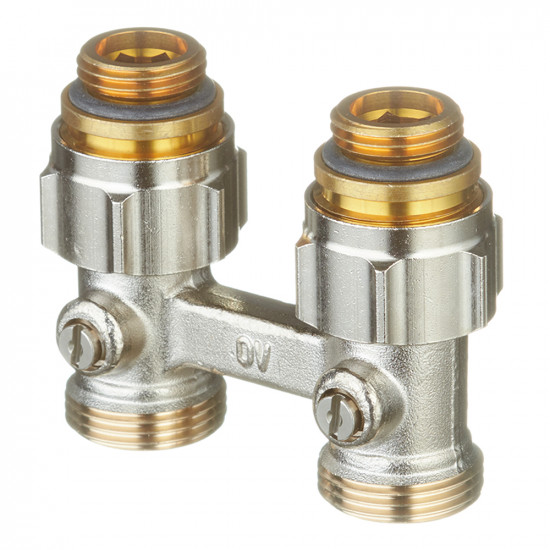 Узел нижнего подключения прямой Oventrop Multiflex F ZB (1015883) H-образный 1/2 НР(ш) х 3/4 EK для радиатора