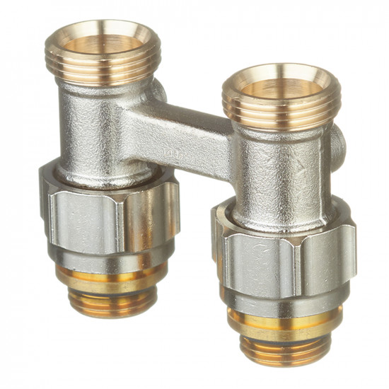 Узел нижнего подключения прямой Oventrop Multiflex F ZB (1015883) H-образный 1/2 НР(ш) х 3/4 EK для радиатора