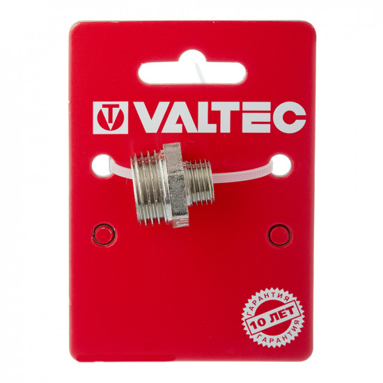 Ниппель переходной Valtec (VTr.580.N.0402) 1/2 НР(ш) х 1/4 НР(ш) латунный