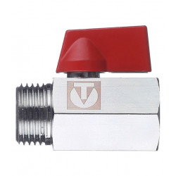 Кран шаровой латунный VALTEC (VT.331.N.04) 1/2 ВР(г) х 1/2 НР(ш) мини прямой
