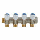 Коллектор Stout (SMB 6851 341204) 3/4 ВР(г) х 4 выхода 1/2 НР(ш) х 3/4 НР(ш) регулируeмый