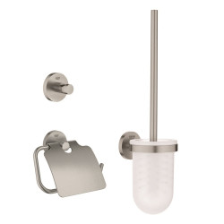 Набор аксессуаров 3 в 1 GROHE Essentials 40407DC1 стекло сталь хром матовый