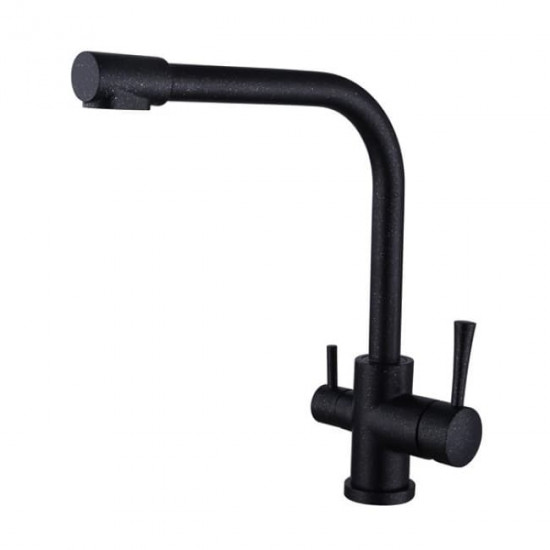 Смеситель для кухни KAISER Merkur кухня боковой под фильтр ф40 Black Marble