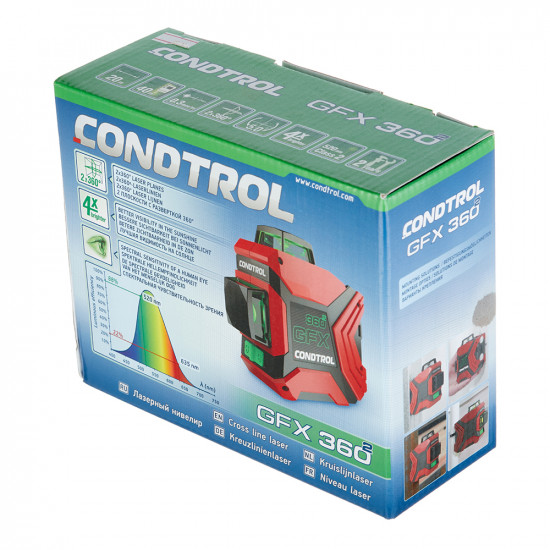 Нивелир лазерный Condtrol GFX360-2 (1-2-229) с магнитным креплением