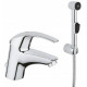 Смеситель для раковины GROHE Eurosmart с цепочкой и гигиеническим душем, хром (33462001)