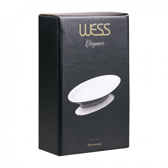 Мыльница для ванной Wess Elegance настольная керамика белая (G88-40)