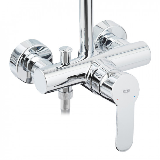 Душевая система GROHE Tempesta Cosmopolitan c верхним душем D210 мм F1 и ручной лейкой D100 мм F2 со смесителем