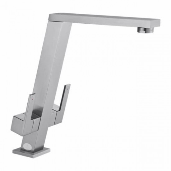 Смеситель  для кухонной мойки с двумя рукоятками KAISER Vico 30144-5 Silver