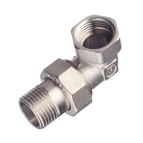 Американка угловая Valtec (VTr.098.N.0004) 1/2 ВР(г) х 1/2 НР(ш) латунная