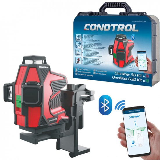 Нивелир лазерный Condtrol Omniliner 3DG Kit (1-2-406) с настенным креплением и магнитной мишенью