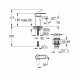 Смеситель для раковины с коротким изливом Grohe Get 23586000 однорычажный с донным клапаном хром