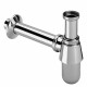 Сифон для раковины VIEGA 100674 1 1/4"x32  латунь с накладкой D 50 мм отводящий патрубок L 200 мм