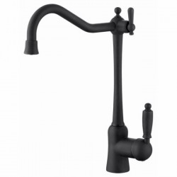 Смеситель кухонный под фильтр однорычажный  боковой  KAISER Vincent 31944-2 Black Marble