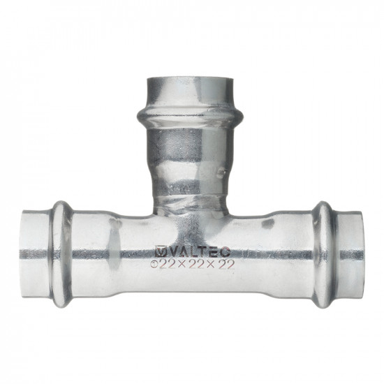 Тройник VALTEC (VTi.931.I.222222) 22 х 22 х 22 мм нержавеющая сталь
