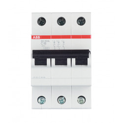 Автоматический выключатель ABB SH203L (2CDS243001R0164) 3P 16А тип C 4,5 кА 400 В на DIN-рейку