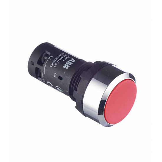 Кнопка ABB CP1-30R-11 (1SFA619100R3071) 220 В на дверцу щита красная