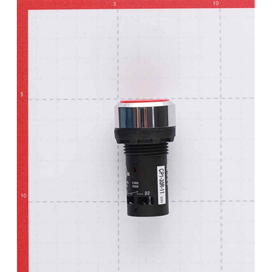 Кнопка ABB CP1-30R-11 (1SFA619100R3071) 220 В на дверцу щита красная