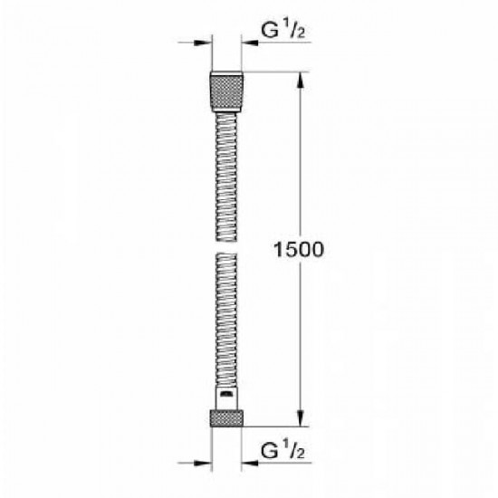 Душевой шланг пластиковый 150 см GROHE Relexaflex хром 28155001