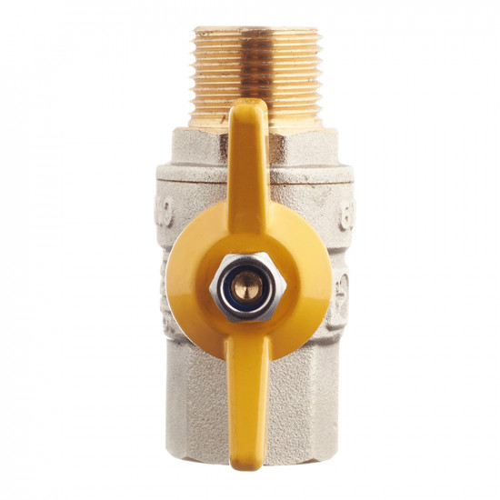 Кран шаровой газовый VALTEC (VT.278.N.04) 1/2 ВР(г) х 1/2 НР(ш) бабочка