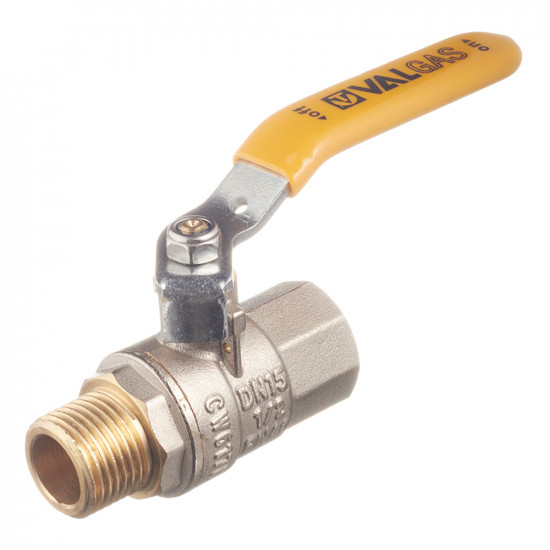 Кран шаровой газовый VALTEC (VT.272.N.04) 1/2 ВР(г) х 1/2 НР(ш) ручка